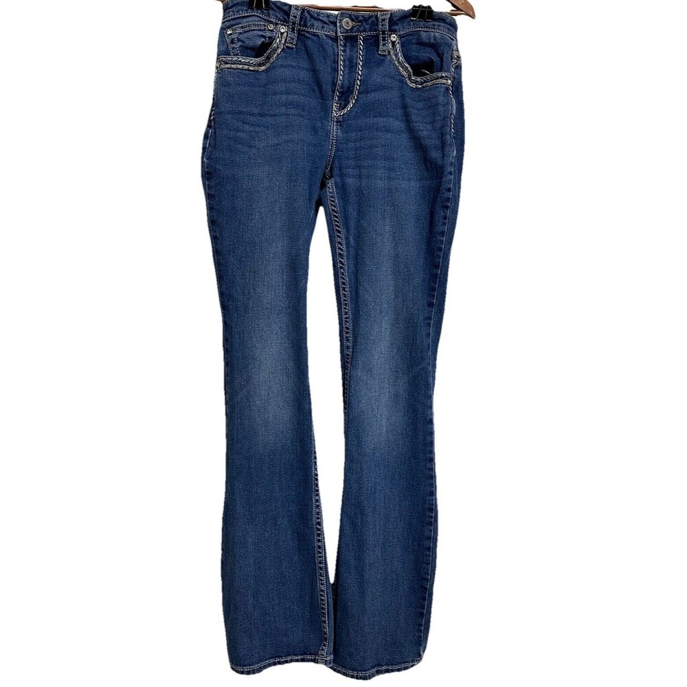 Shyanne Women's Jeans 32x34 Long Bootcut Embroidered Rhinestones Country Western